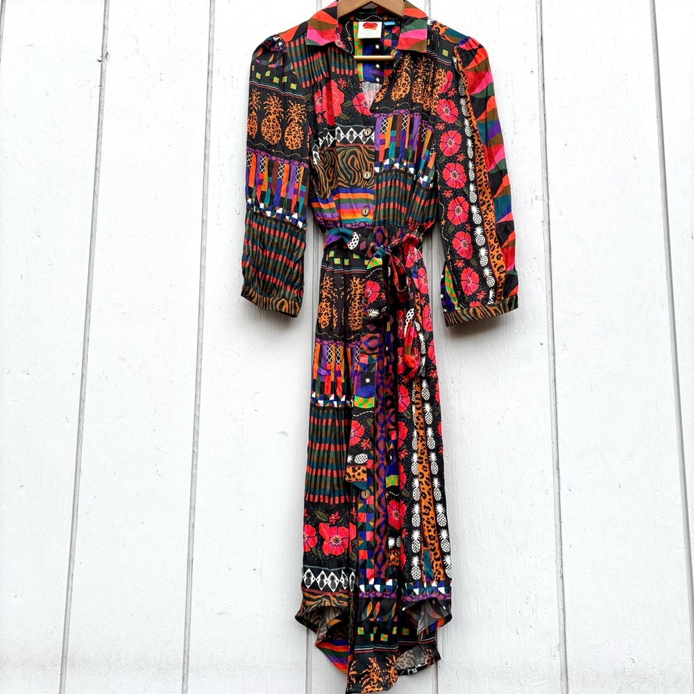 Farm Rio Tropical Midi Shirtdress